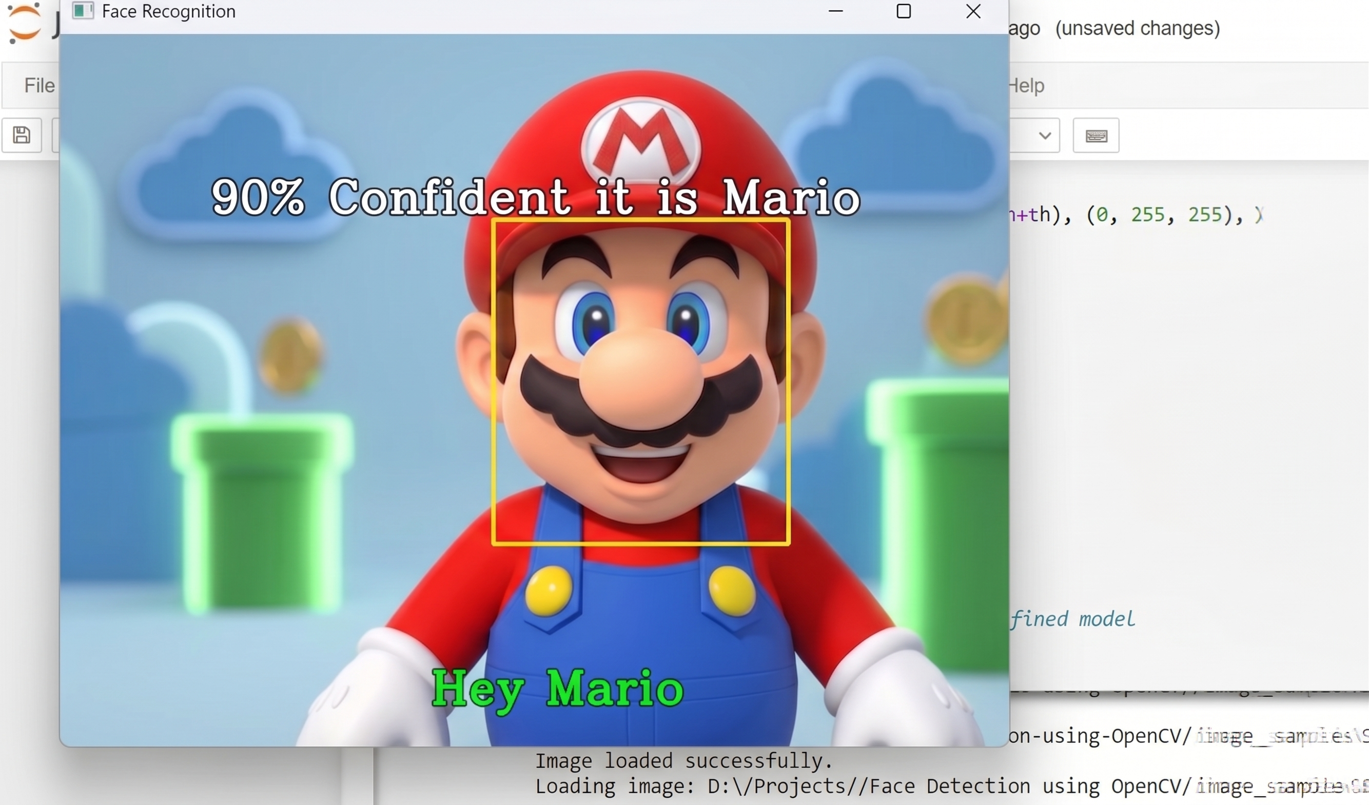 Face recognition desktop application preview